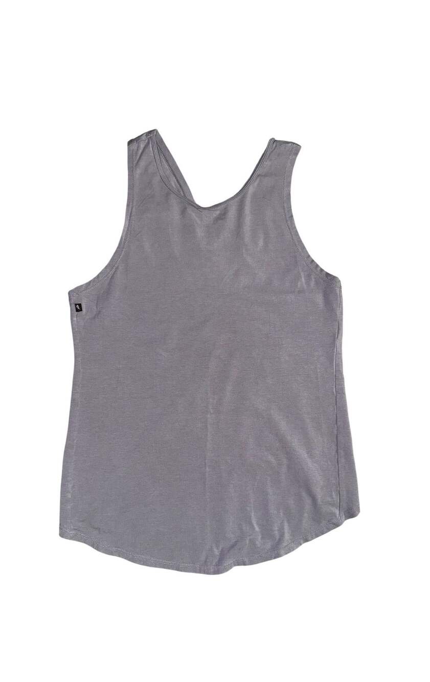 P'tula Activewear Tank Top Size Medium Gray Cross Back